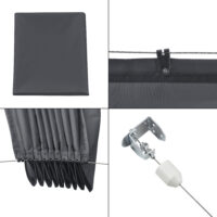 Seilspannmarkise Braga 140x420cm Dunkelgrau