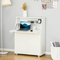 Sekretär Schreibtisch Weiss 82x38.5x107cm