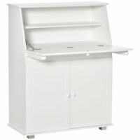 Sekretär Schreibtisch Weiss 82x38.5x107cm