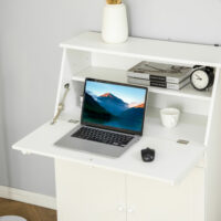 Sekretär Schreibtisch Weiss 82x38.5x107cm