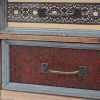 Sekretär Vintage Patchwork massiv 113x99x36cm