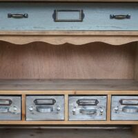 Sekretär Vintage Patchwork massiv 113x99x36cm