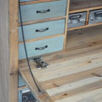 Sekretär Vintage Patchwork massiv 113x99x36cm