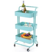 Servierwagen Barwagen mit Handgriff Metall mint