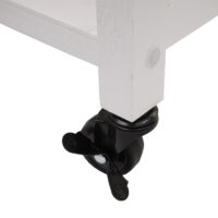 Servierwagen Küchenwagen Kiefernholz 89x119x41cm ~ natur-weiß