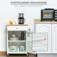 Servierwagen Küchenwagen Kücheninsel 67 cm x 48 cm x 86