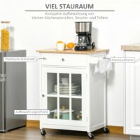 Servierwagen Küchenwagen Kücheninsel 67 cm x 48 cm x 86