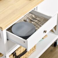 Servierwagen Küchenwagen Kücheninsel Landhaus weiss 108x45cm