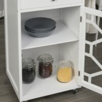 Servierwagen Küchenwagen Kücheninsel mit Tür 63x45x86 cm