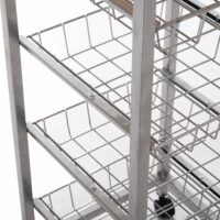 Servierwagen Küchenwagen Küchentrolley mit 4 Gitterablagen