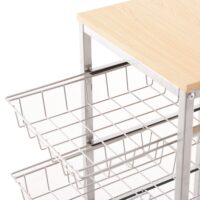 Servierwagen Küchenwagen Küchentrolley mit 4 Gitterablagen