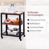 Servierwagen Küchenwagen Metall Retro Stil