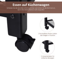 Servierwagen Küchenwagen Metall Retro Stil