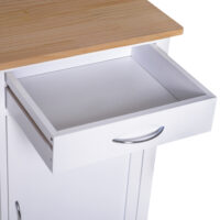 Servierwagen Küchenwagen mit 2 Schubladen und Weinglashalter