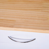 Servierwagen Küchenwagen mit 2 Schubladen und Weinglashalter