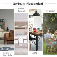 Servierwagen Küchenwagen mit Tablett Kiefer 40x30x76 cm