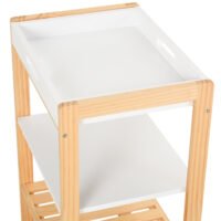 Servierwagen Küchenwagen mit Tablett Kiefer 40x30x76 cm