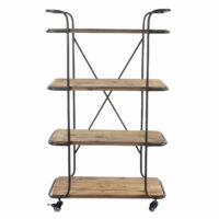 Servierwagen Rollregal Rollwagen Tanne ~ 4 Ebenen