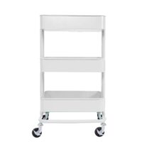 Servierwagen Transportwagen Rollwagen Metall weiss