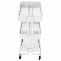 Servierwagen Transportwagen Rollwagen Metall weiss