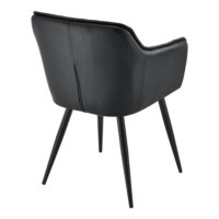 Sessel Birmingham 79x56x54 cm Wildlederimitat Schwarz