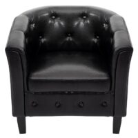 Sessel Newport Clubsessel Chesterfield ~ schwarz