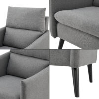 Polstersessel Eitting Grau