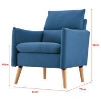 Polstersessel Eitting Blau