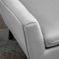 Sessel Retro Relaxsessel Gepolstert Grau 72.5x78.5x91.5cm