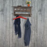 Shabby Chic Garderobe mit 5 Schubladen Vintage braun