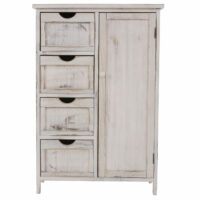 Shabby Chic Kommode 4 Schubladen ~ weiss