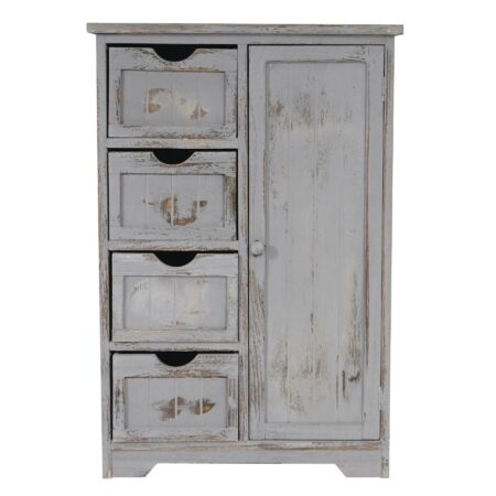 Shabby Chic Kommode 82x55x30cm Vintage grau