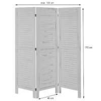 Shabby Chic Paravent 170x120cm ~ braun