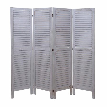 Shabby Chic Paravent 170x160cm ~ dunkelgrau