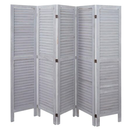 Shabby Chic Paravent 170x200cm ~ dunkelgrau