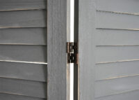 Shabby Chic Paravent 170x240cm ~ dunkelgrau