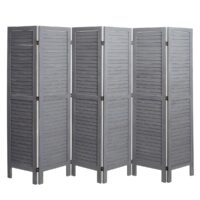 Shabby Chic Paravent 170x240cm ~ dunkelgrau