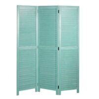 Shabby Chic Paravent Trennwand 170x120cm - grün
