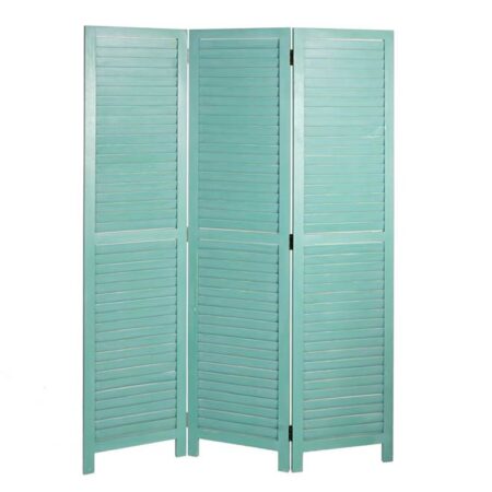 Shabby Chic Paravent Trennwand 170x120cm - grün