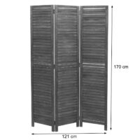 Shabby Chic Paravent Trennwand 170x120cm - grün