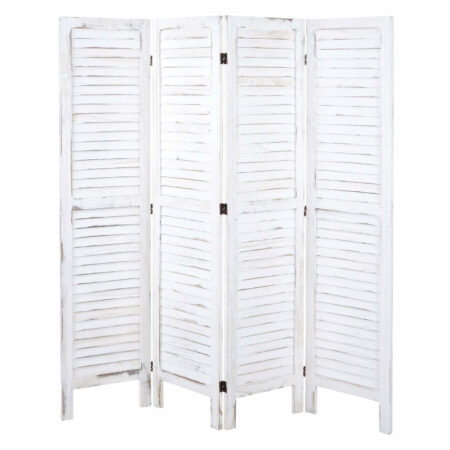 Shabby Chic Paravent Trennwand 170x162cm - weiss