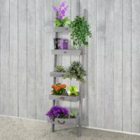 Shabby Chic Regal Blumenständer Vintage ~ grau