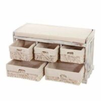 Shabby Chic Sitzbank 5 Schubladen