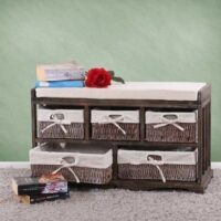 Shabby Chic Sitzbank 5 Schubladen