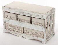 Shabby Chic Sitzbank 5 Schubladen