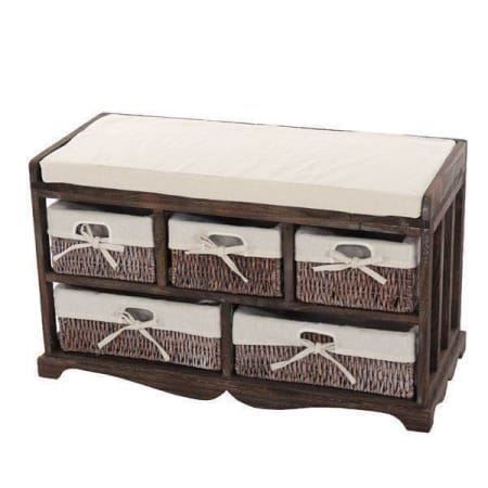Shabby Chic Sitzbank 5 Schubladen