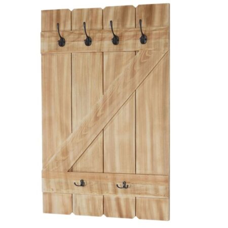 Shabby Chic Wandgarderobe  6 Haken 91x60cm Kiefer