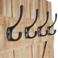 Shabby Chic Wandgarderobe  6 Haken 91x60cm Kiefer