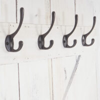 Shabby Chic Wandgarderobe  6 Haken 91x60cm ~ weiss