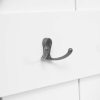 Shabby Chic Wandgarderobe  6 Haken 91x60cm weiss lackiert